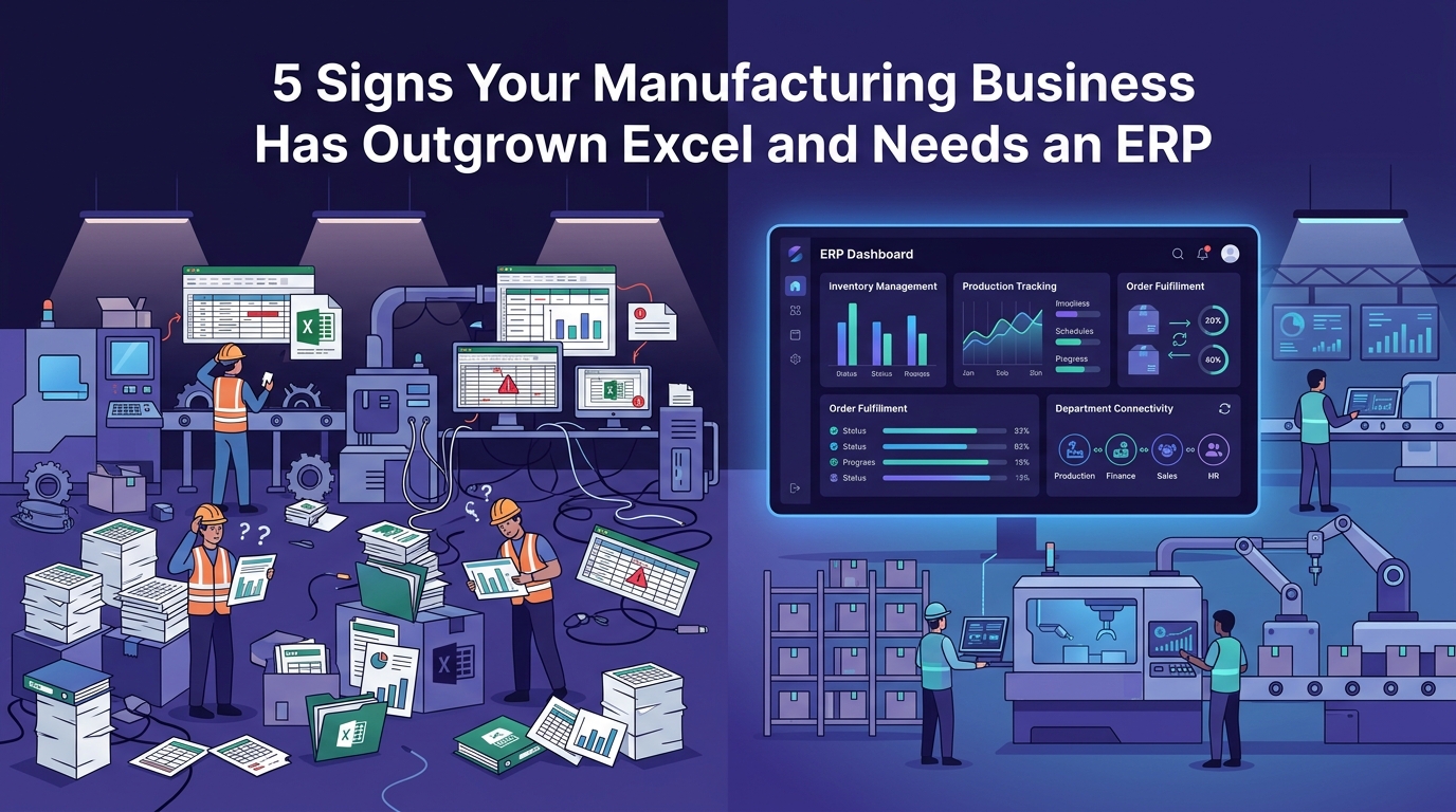 5 Signs Your Manufacturing Business Has Outgrown Excel and Needs an ERP
